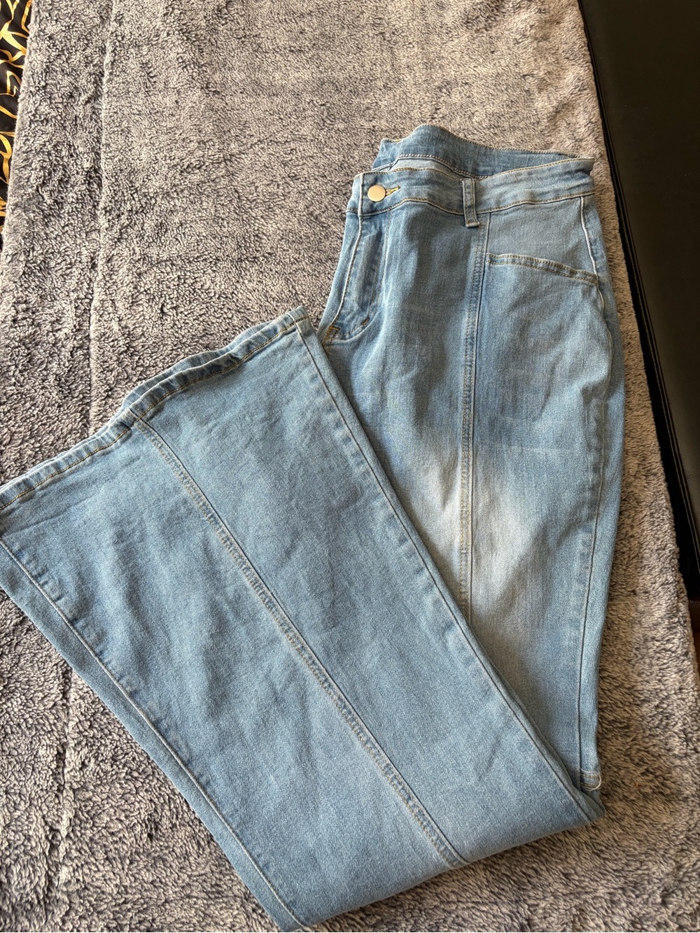 Light Blue Women's High-Waist Flared Jeans